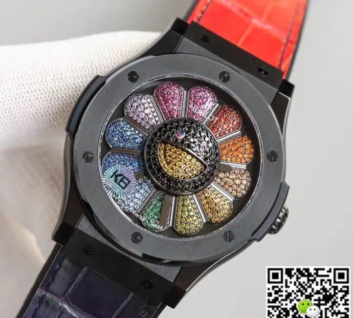 Hublot Classic Fusion Takashi Murakami 507.CX.9000.RX.TAK21 1:1 Best Edition Replica Watch Red Strap
